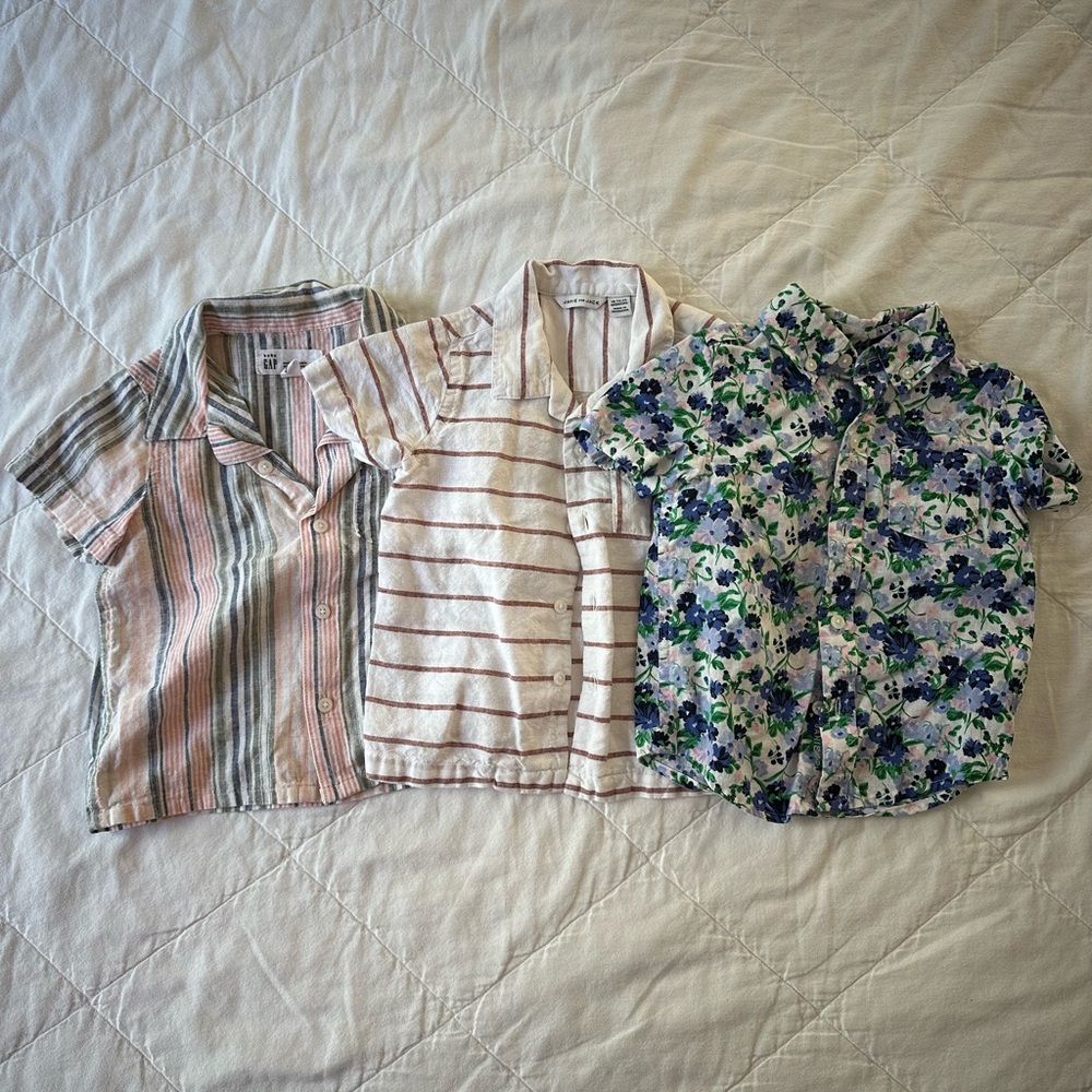Baby Linen Shirt Trio